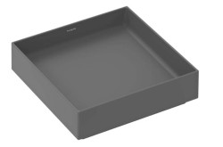HANSGROHE - Xuniva Evo E Umývadlo na dosku, 40x40 cm, bez prepadu, bez otvoru na batériu, matná sivá (60324760)