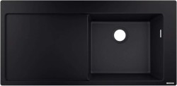 HANSGROHE - Zabudovaný granitový drez S514-F450, grafitová čierna (43314170)
