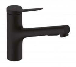 HANSGROHE - Zesis M33 Drezová batéria 150, s výsuvnou spŕškou, matná čierna (74800670)
