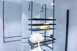 HOPA - Drôtená polička, 25,2x21,5x48,7 cm, čierna farba (KD02081778)