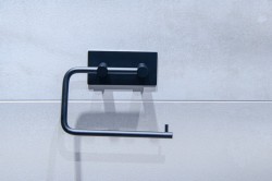 HOPA - Držiak toaletného papiera na nalepenie 3M, kov, čierna farba (KD02091762)