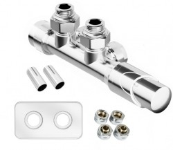 HOPA - HYBRID-SADA, univerzálny stredový ventil s mosadznou rozetou - Farba - Chróm (RDHYBRIDSADAMRC)