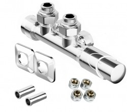 HOPA - HYBRID-SADA, univerzálny stredový ventil s plastovou rozetou - Farba - Chróm (RDHYBRIDSADAPRC)