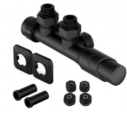 HOPA - HYBRID-SADA, univerzálny stredový ventil s plastovou rozetou - Farba - Čierna (RDHYBRIDSADAPRB)