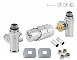 HOPA - INTEGRATO-SADA, univerzálny rohový ventil s mosadznou rozetou - Farba - Chróm (RDINTEGSADARMC)