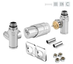 HOPA - INTEGRATO-SADA, univerzálny rohový ventil s plastovou rozetou - Farba - Chróm (RDINTEGSADAPRC)