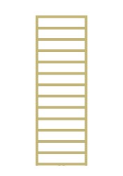 HOPA - Kúpeľňový radiátor PERTH zlatá farba - Farba radiátora - Zlatá, Rozmer radiátora - 250 × 940 mm, výkon 236 W, Typ pripojenia - Stredové 50 mm (RADPER251084SP)