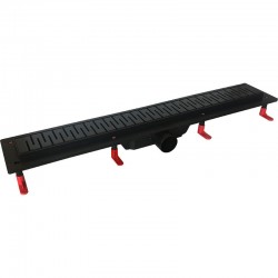 HOPA - Odtokový žľab STANDARDline BLACK - Rozmer A - 100 cm, Variant roštu - Medium (OLPZLABST99BM)