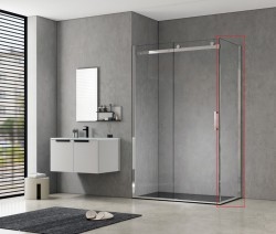 HOPA - Pevná bočná stena PANEL BELVER CHROM NEW - Farba rámu - Chróm / Leštený hliník (ALU), Pevná stena - 80 Smer zatvárania - Univerzálne Ľavé / Pravé, Výplň - Číre bezpečnostné sklo - 8 mm (BCBELV80PSCCN)