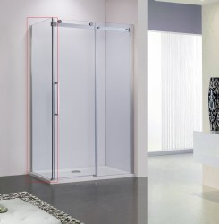 HOPA - Pevná stena BELVER - FARBA rámu - Chróm / Leštený hliník (ALU), Pevná stena - 100, Smer zatvárania - Univerzálne Ľavé / Pravé, Výplň - Číre bezpečnostné sklo - 8 mm (BCBELV100PSCC)