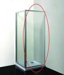 HOPA - Pevná stena SMART - PINA - Farba rámu zásteny - Hliník chróm, Rozmer A - 90, Smer zatváranie - Univerzálny Ľavé / Pravé, Výplň - Grape bezpečnostné sklo - 6 mm (OLBPIN90CGBV)