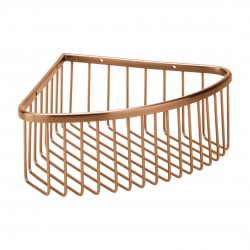 HOPA - Polička do sprchy rohová, 265×90×205 mm - Farba - Ružové zlato brúsená (KDBE155208312)