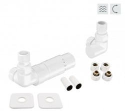 HOPA - PRIME-SADA, univerzálny rohový ventil s mosadznou rozetou - Farba - Biela (RDPRIMESADAMRW)