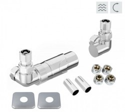 HOPA - PRIME-SADA, univerzálny rohový ventil s mosadznou rozetou - Farba - Chróm (RDPRIMESADAMRC)