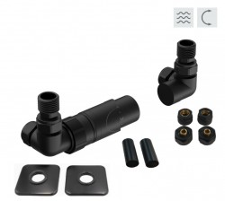 HOPA - PRIME-SADA, univerzálny rohový ventil s mosadznou rozetou - Farba - Čierna (RDPRIMESADAMRB)