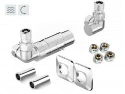 HOPA - PRIME-SADA, univerzálny rohový ventil s plastovou rozetou - Farba - Chróm (RDPRIMESADAPRC)