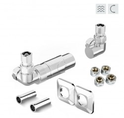 HOPA - PRIME-SADA, univerzálny rohový ventil s plastovou rozetou - Farba - Chróm (RDPRIMESADAPRC)