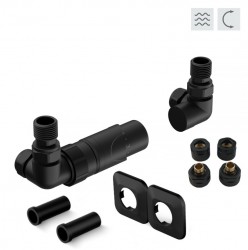 HOPA - PRIME-SADA, univerzálny rohový ventil s plastovou rozetou - Farba - Čierna (RDPRIMESADAPRB)