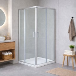 HOPA - Set kút BARCELONA PLUS QUADRATO + vanička VENETS - FARBA rámu - Chróm / Leštený hliník (ALU), Rozmer A - 90, Rozmer B - 90, Smer zatvárania - Univerzálne Ľavé / Pravé, Výplň - Číre bezpečnostné sklo - 5 / 6 mm (OLBBAR90CCVV)