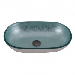 HOPA - Sklenené umývadlo na dosku LEIDEN 55×34×12 cm (OLKLTG223)