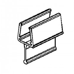 HOPA - Spodný silikónový tesniaci profil "s zástavkou", na sklo 6-8mm, dĺžka 1 bm (BTW68LRK2ECO)