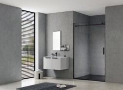 HOPA - Sprchové dvere BELVER BLACK - Farba rámu - Čierna, Rozmer A - 120 cm, Smer zatvárania - Univerzálny Ľavé / Pravé, Výplň - Číre bezpečnostné sklo - 8 mm (BCBELV12BCN)