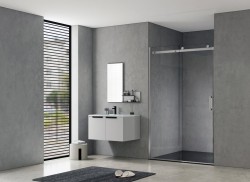 HOPA - Sprchové dvere BELVER GRAFIT NEW - Farba rámu - Grafit, Rozmer A - 100, Smer zatvárania - Univerzálny Ľavé / Pravé, Výplň - Číre bezpečnostné sklo - 8 mm (BCBELV10GCN)