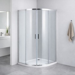 HOPA - Sprchový kút BARCELONA PLUS - Farba rámu zásteny - Hliník chróm, Rozmer A - 90, Rozmer B - 90, Smer zatváranie - Univerzálny Ľavé / Pravé, Výplň - Číre bezpečnostné sklo - 5/6 mm (OLBPAL90CCBV)