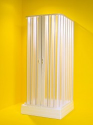 HOPA - Štvorcový sprchovací kút SATURNO - Farba rámu zásteny - Plast biely, Rozmer A - 80, Rozmer B - 90, Smer zatváranie - Univerzálny Ľavé / Pravé, Výplň - Polystyrol 2,2 mm (acrilico) (OLBSAT80)