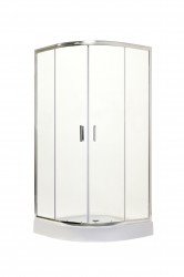 HOPA - Štvrťkruhový sprchovací kút s vaničkou BILBAO - Farba rámu zásteny - Hliník chróm, Rozmer A - 90, Rozmer B - 90, Smer zatváranie - Univerzálny Ľavé / Pravé, Výplň - Číre bezpečnostné sklo - 5 mm (OLBBIL90CC)