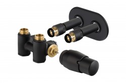 HOPA - THERMCOMB-SET, stredový ventil (Z4K) s pripojením pre elektrickú tyč - Farba - Čierna matná tmavá, Variant - Pravá (RDTHERCOMSETRMB)