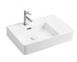 HOPA - Umývadlo nástenné aj na dosku 60,5×43×12,5 cm II. AKOSŤ - Umývadlo prevedenie - Ľavé umývadlo (OLKLT2223RX)