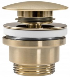 HOPA - Umývadlový click/clack výpust, univerzálny, zlatý matný-brúsený (BAHA8585)