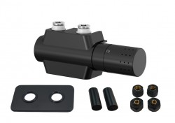 HOPA - UNI-SADA, univerzálny stredový ventil s mosadznou rozetou - Farba - Čierna (RDUNISADARMB)