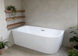 HOPA - Voľne stojaca vaňa AVITA NEW biela, so štrbinovým prepadom - Farba sifónu - Chróm, Rozmer vane - 170 × 80 cm, Spôsob prevedenia - Ľavé (VANAVN170L)