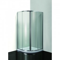 HOPA - VÝHODNÝ SET - štvrťkruh SMART MURO s vaničkou - Farba rámu zásteny - Hliník chróm, Výplň - Grape bezpečnostné sklo - 4/6 mm (OLCTVRT90CG2)