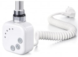 HOPA - Vykurovacia tyč BURG s termostatom - Farba vykurovacej tyče - Biela, Typ pripojenia - Krútený kábel, Výkon vykurovacej tyče - 200 W (RDOHT220006)