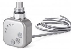 HOPA - Vykurovacia tyč BURG s termostatom - Farba vykurovacej tyče - Chróm - matný, Typ pripojenia - Rovný kábel, Výkon vykurovacej tyče - 600 W (RDOHT2RK60003)