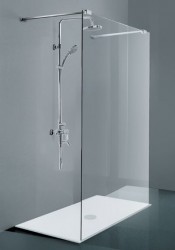 HOPA - Walk-in sprchovací kút CALA - Farba rámu zásteny - Hliník chróm, Rozmer A - 150, Smer zatváranie - Univerzálny Ľavé / Pravé, Výplň - Číre bezpečnostné sklo - 8 mm, Výška - 195 (BCCALA15CC)