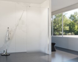 HOPA - Walk-in sprchovací kút LAGOS CHROM NEW 200 - Farba rámu - Chróm / Leštený hliník (ALU), Rozmer A - 100, Rozmer C - 200, Výplň - Matné bezpečnostné sklo - 8 mm (BCLAGO10CFN2)