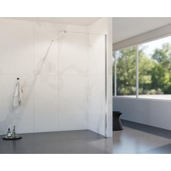 HOPA - Walk-in sprchovací kút LAGOS CHROM NEW 200 - Farba rámu - Chróm / Leštený hliník (ALU), Rozmer A - 115, Rozmer C - 200, Výplň - Číre bezpečnostné sklo - 8 mm (BCLAGO115CCN2)
