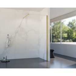 HOPA - Walk-in sprchovací kút LAGOS GOLD NEW 200 - Farba rámu - Zlatá, Rozmer A - 80, Rozmer C - 200, Výplň - Číre bezpečnostné sklo - 8 mm (BCLAGO80BGCN2)