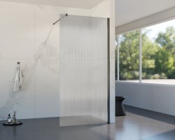 HOPA - Walk-in sprchovací kút LAGOS GRAFIT NEW 200 - Farba rámu - Grafit, Rozmer A - 100, Rozmer C - 200, Výplň - Vrúbkované bezpečnostné sklo - 8 mm (BCLAGO10GPN2)