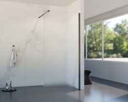 HOPA - Walk-in sprchovací kút LAGOS GRAFIT NEW 200 - Farba rámu - Grafit, Rozmer A - 120, Rozmer C - 200, Výplň - Matné bezpečnostné sklo - 8 mm (BCLAGO12GFN2)