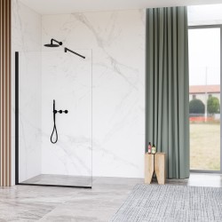 HOPA - Walk-in sprchovací kút LAGOS NEW - Farba rámu - Čierna, Rozmer A - 150 cm (BCLAGO15MBCN)