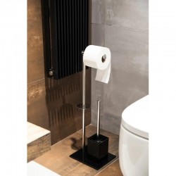 HOPA - WC kefa + držiak papiera, nerez a čierna farba (KD02071617)