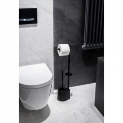 HOPA - WC kefa + držiak papiera, nerez čierna (KD02071616)