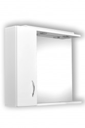 HOPA - Zrkadlo HELIOS - Nábytok - Helios - Helios 75, zrkadlo s osvetlením + skrinka, ľavé prevedenie (OLNHEL75)