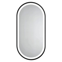 HOPA - Zrkadlo s LED osvetlením ERFURT BLACK - Rozmer A - 50 cm, Rozmer C - 100 cm (OLNZERF5010B)