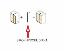 HUPPE - Nikový profil pre sprchové dvere Hüppe Strike New, čierna, SIKOKHPROFILDNIKAC (SIKOKHPROFILDNIKAC)